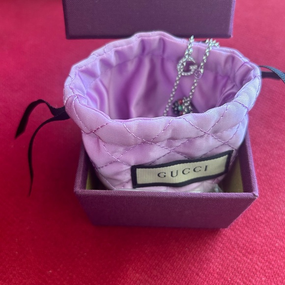 Gucci, Silvertone, charm necklace NWT
